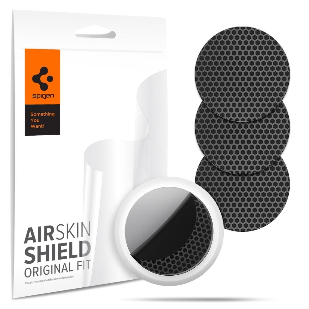 Apple Airtag Airskin Hydrogel film Carbon Black (4-pack)