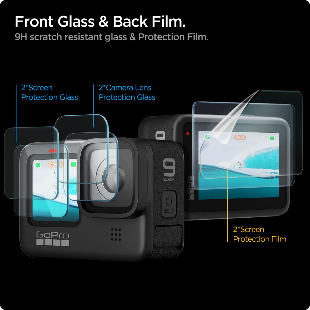 GoPro Hero11 Screen Protector GLAS.tR SLIM + Film (2-pack)