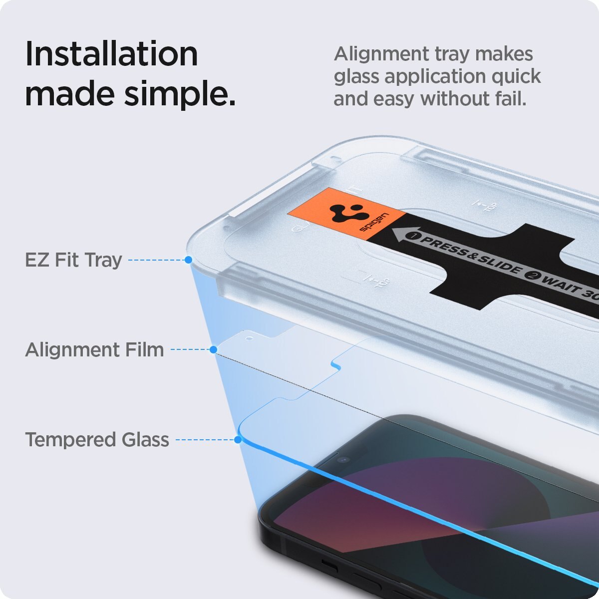 iPhone 13 Mini Screen Protector GLAS.tR EZ Fit (2-pack)