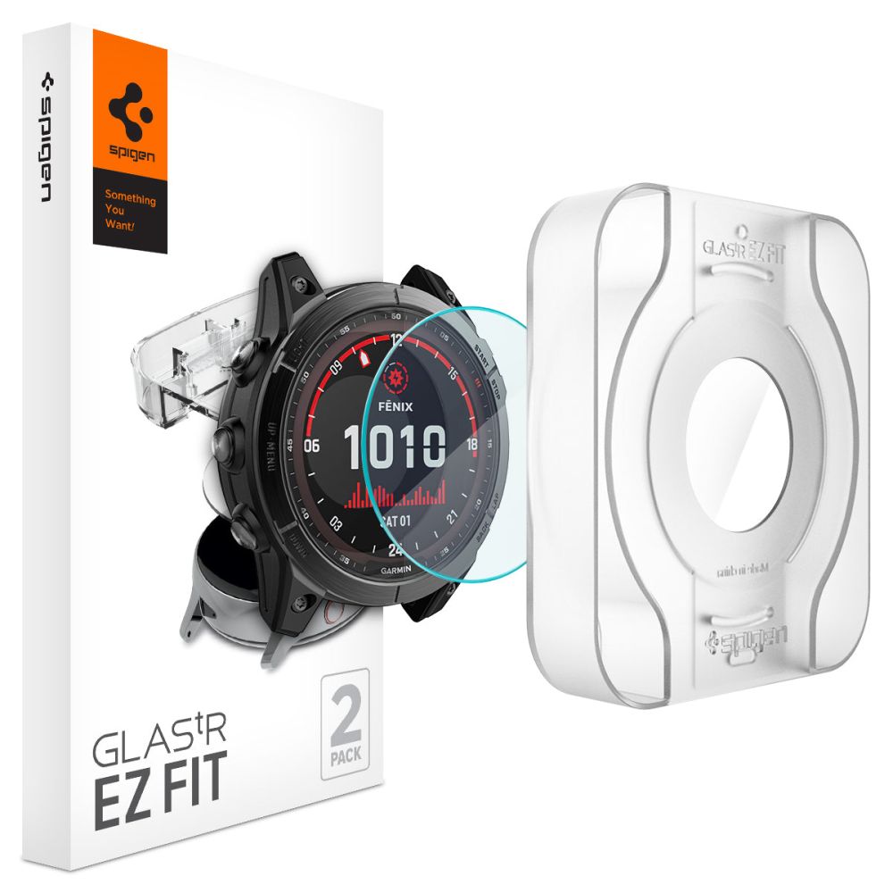 Garmin Fenix 7X Screen Protector EZ Fit GLAS.tR (2-pack)