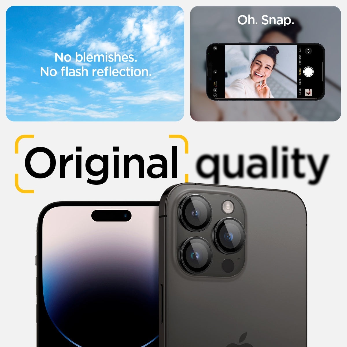 iPhone 15 Pro Max EZ Fit Optik Pro Lens Protector (2-pack) Black