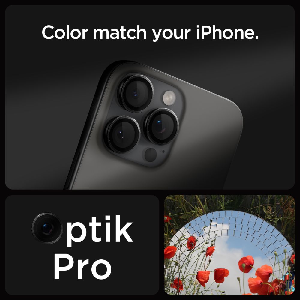 iPhone 16 Pro Max EZ Fit Optik Lens Protector (2-pack) Black