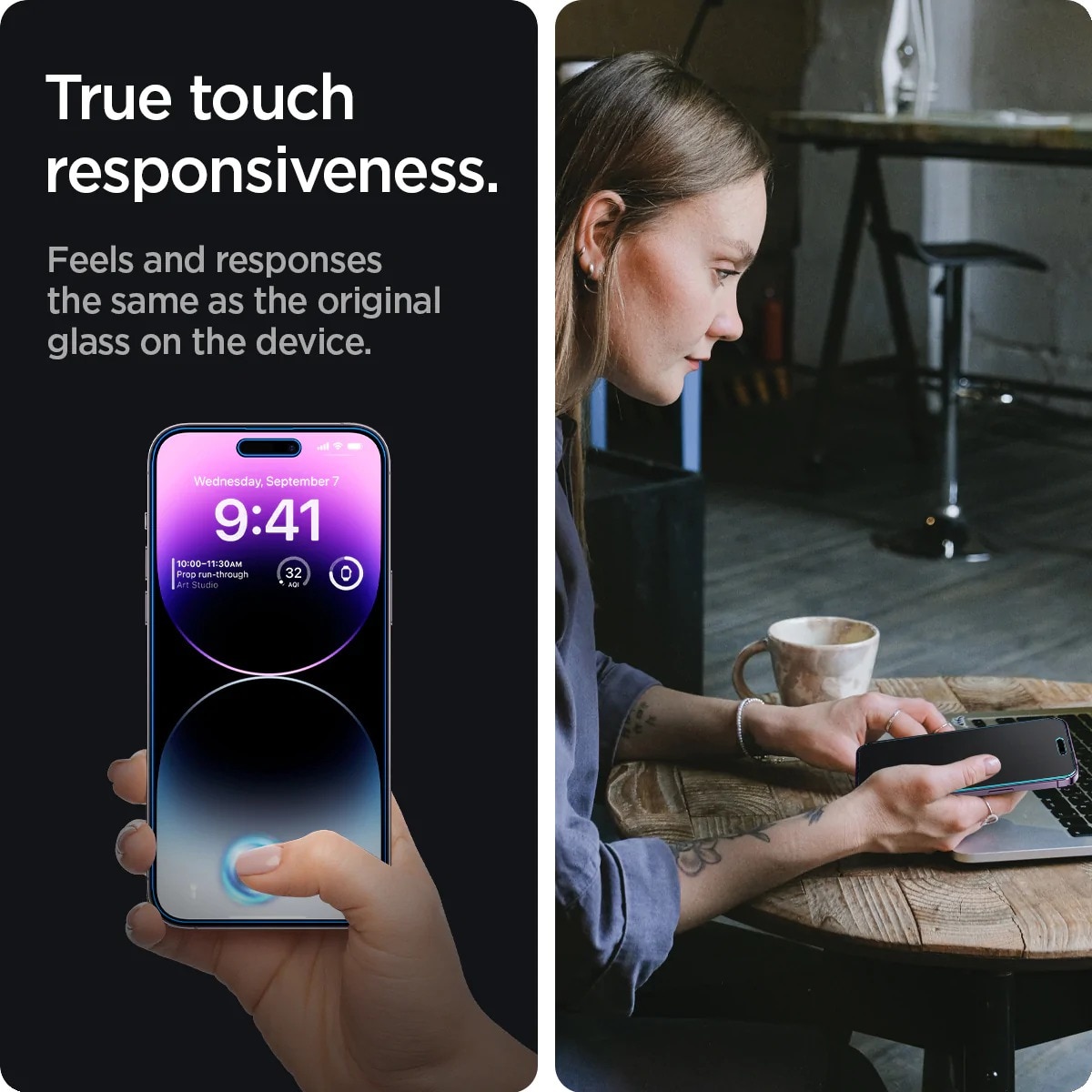 iPhone 14 Pro Max Screen Protector Privacy GLAS.tR EZ Fit (2-pack)