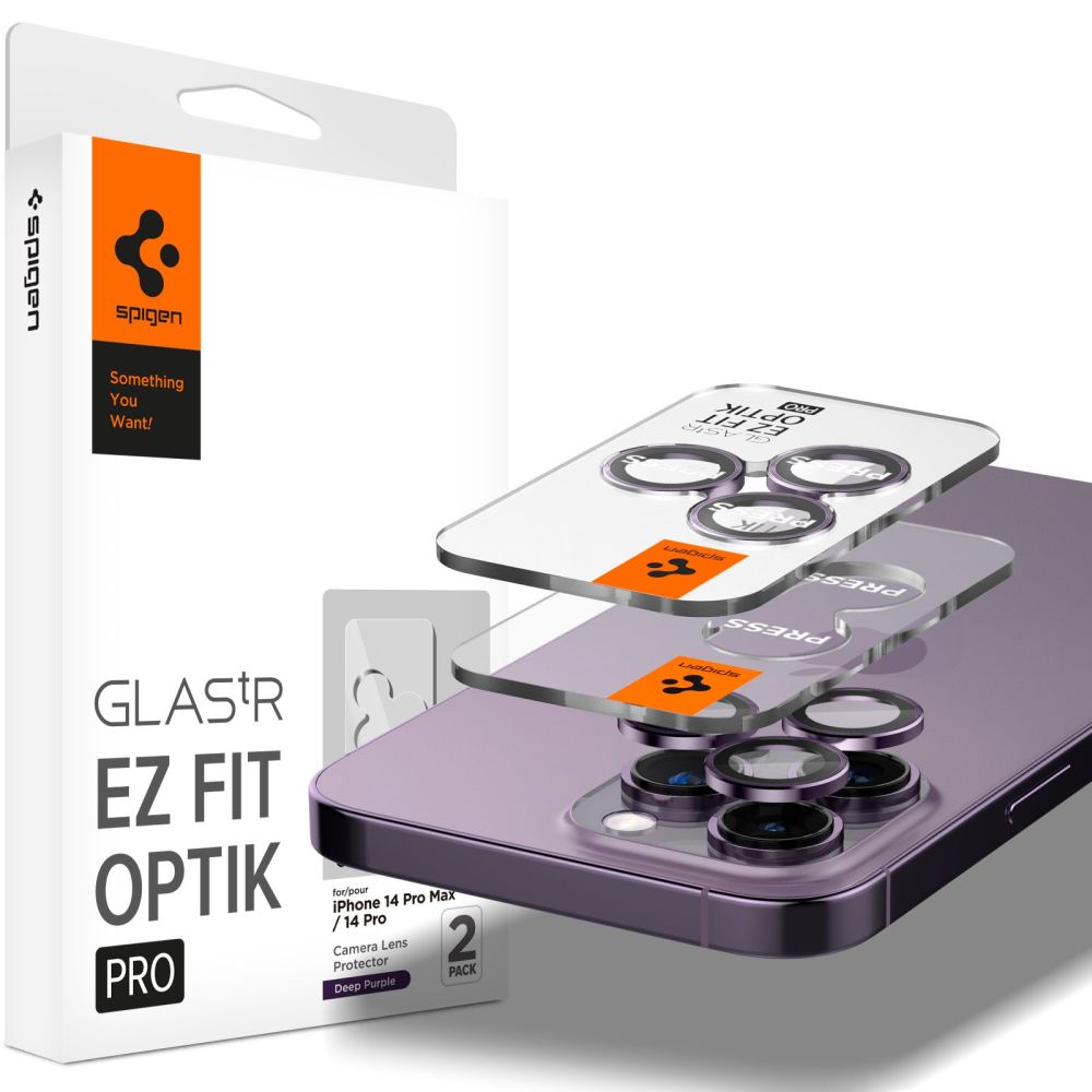 iPhone 14 Pro EZ Fit Optik Pro Lens Protector (2-pack) Deep Purple