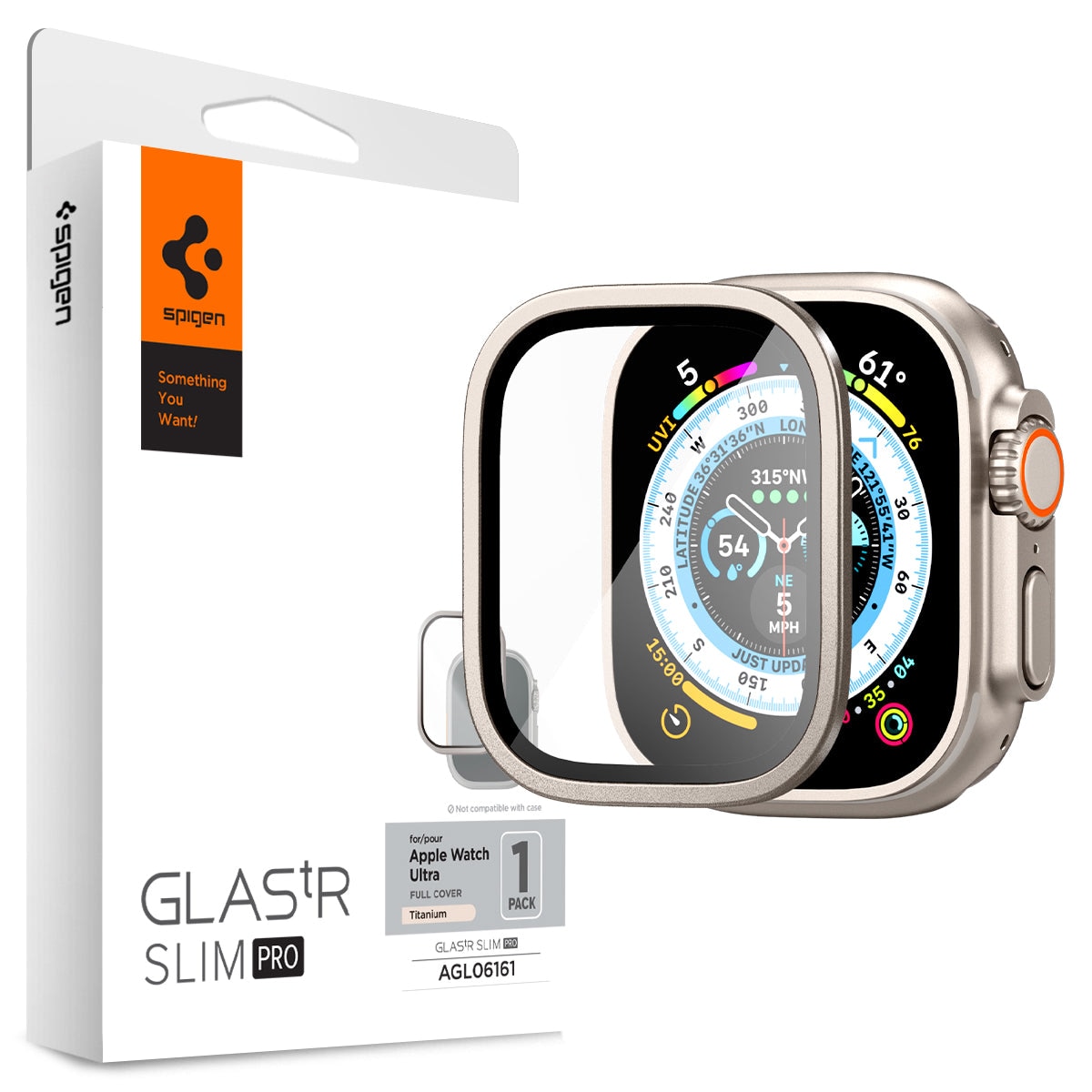 Apple Watch Ultra 49mm Screen Protector Glas.tR Slim Pro Titanium