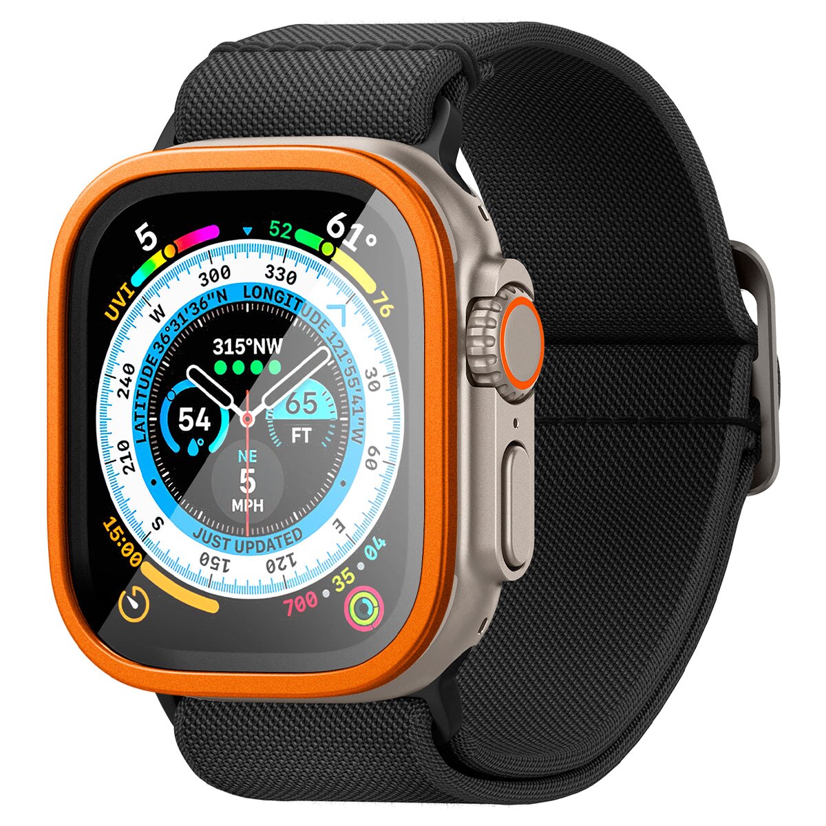 Apple Watch Ultra 2 49mm Screen Protector Glas.tR Slim Pro orange