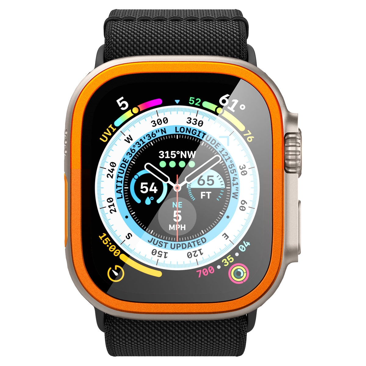 Apple Watch Ultra 2 49mm Screen Protector Glas.tR Slim Pro orange