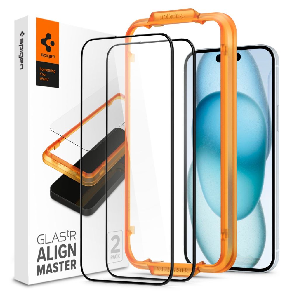 iPhone 15 AlignMaster GLAS.tR Full Cover (2-pack)