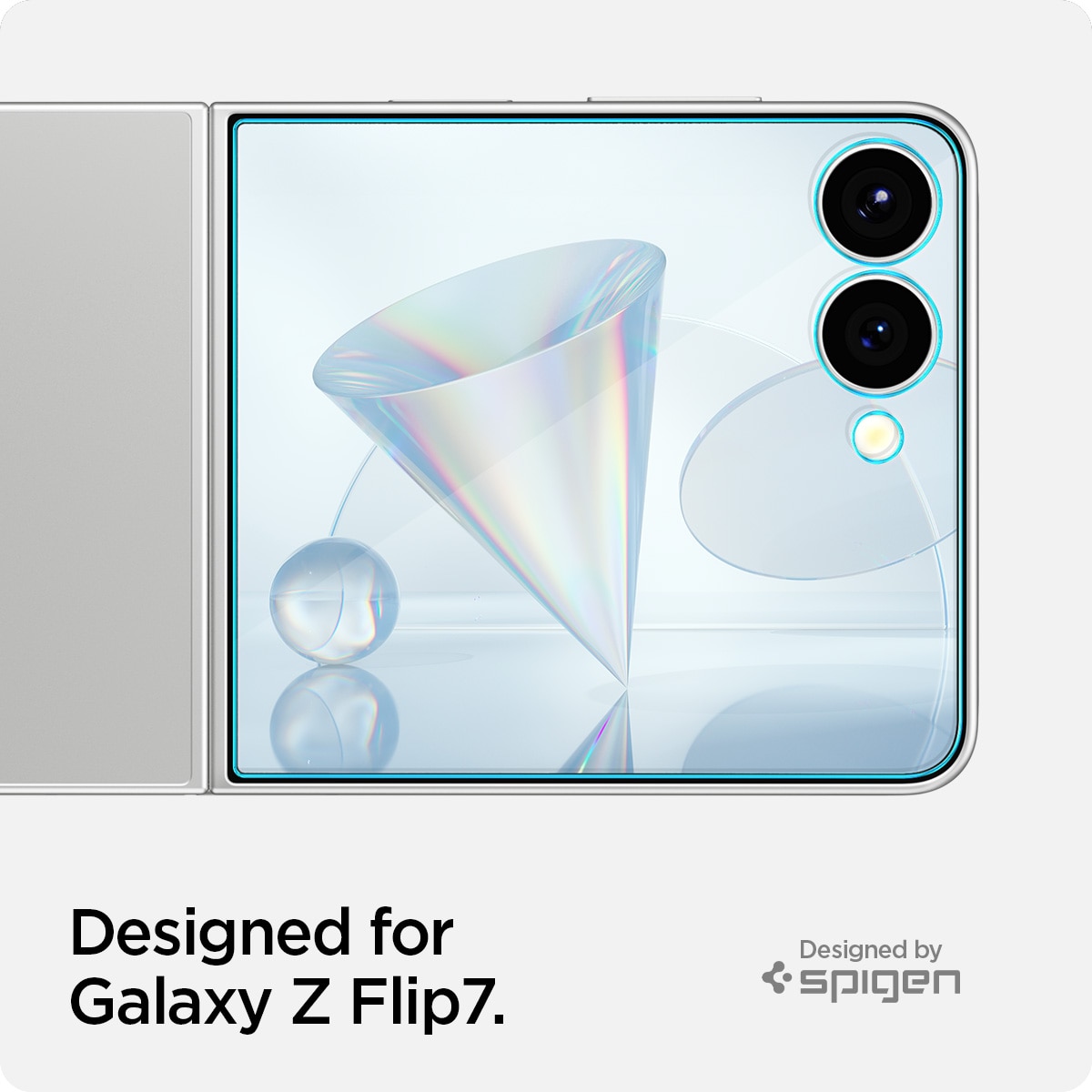 Samsung Galaxy Z Flip 7 Cover Screen Protector GLAS.tR EZ Fit (2-pack)
