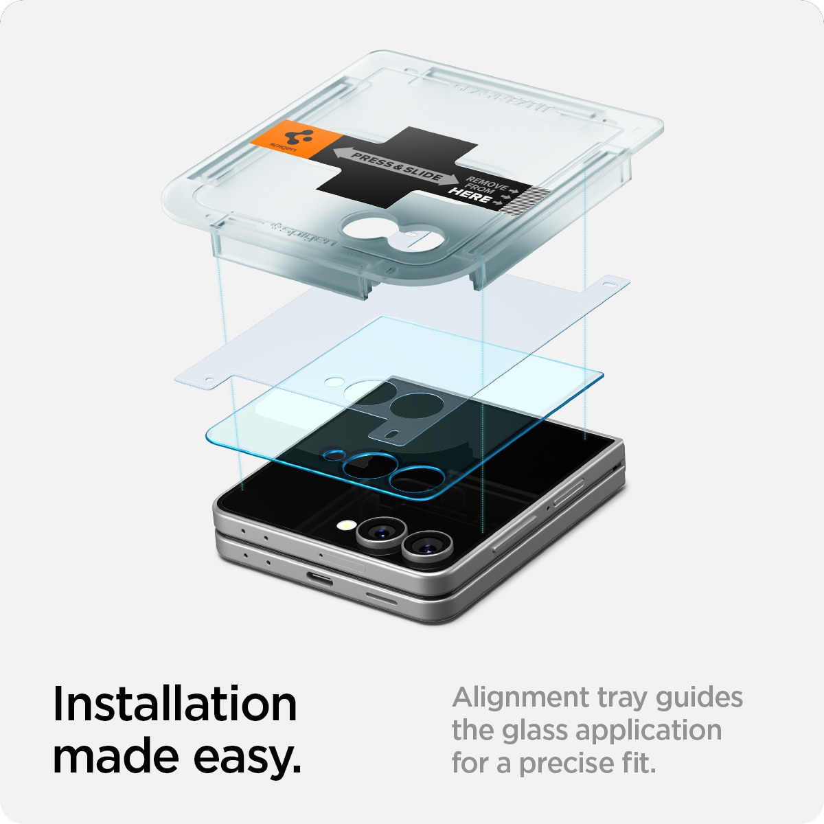 Samsung Galaxy Z Flip 7 Cover Screen Protector GLAS.tR EZ Fit (2-pack)