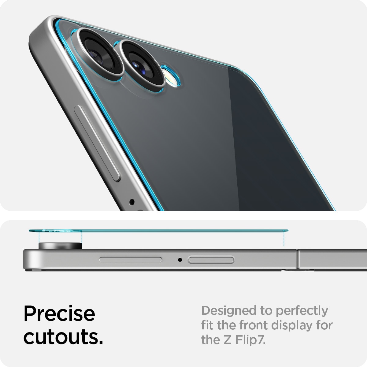 Samsung Galaxy Z Flip 7 Cover Screen Protector GLAS.tR EZ Fit (2-pack)