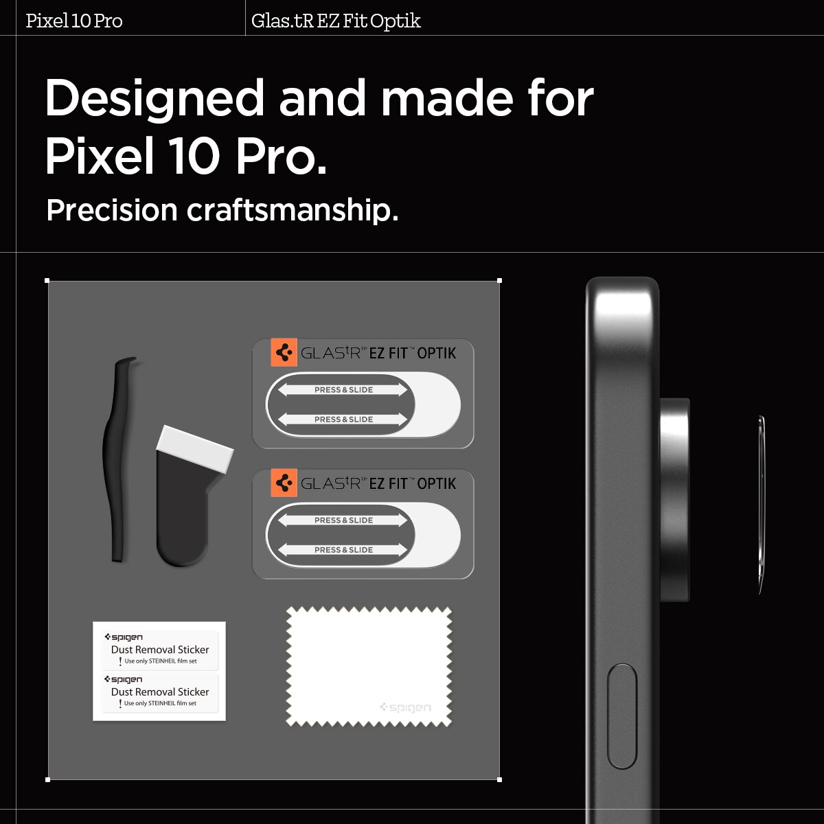 Google Pixel 10 Pro EZ Fit Optik Lens Protector (2-pack)