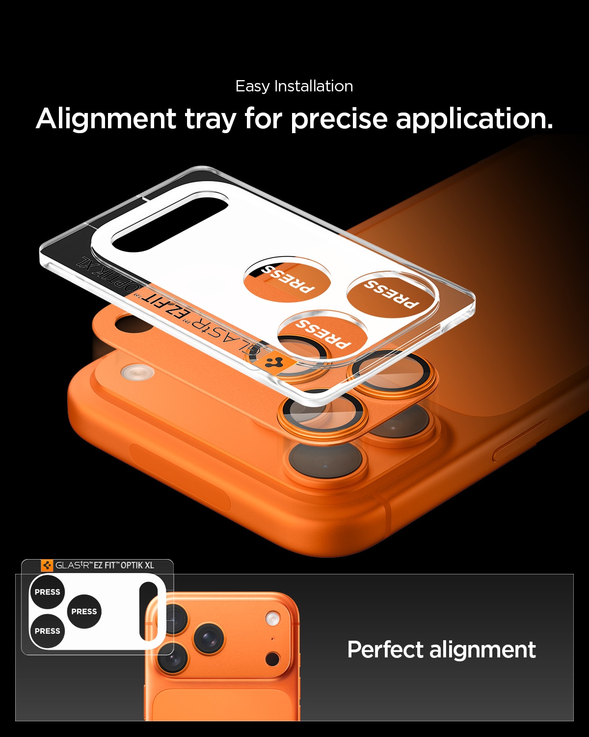 iPhone 17 Pro Glas.tR EZ Fit Optik Pro XL Orange