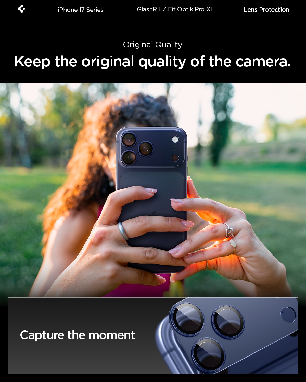 iPhone 17 Pro Glas.tR EZ Fit Optik Pro XL Blå