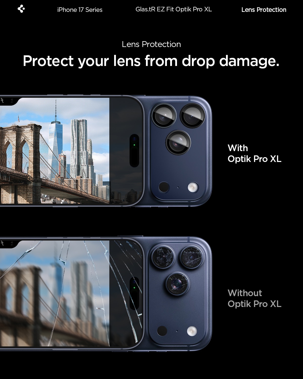 iPhone 17 Pro Glas.tR EZ Fit Optik Pro XL Blå