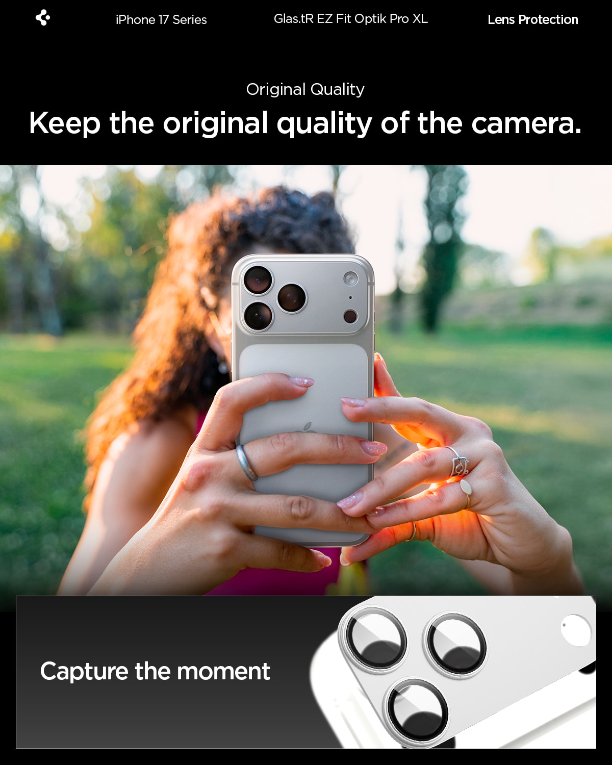 iPhone 17 Pro Glas.tR EZ Fit Optik Pro XL Silver