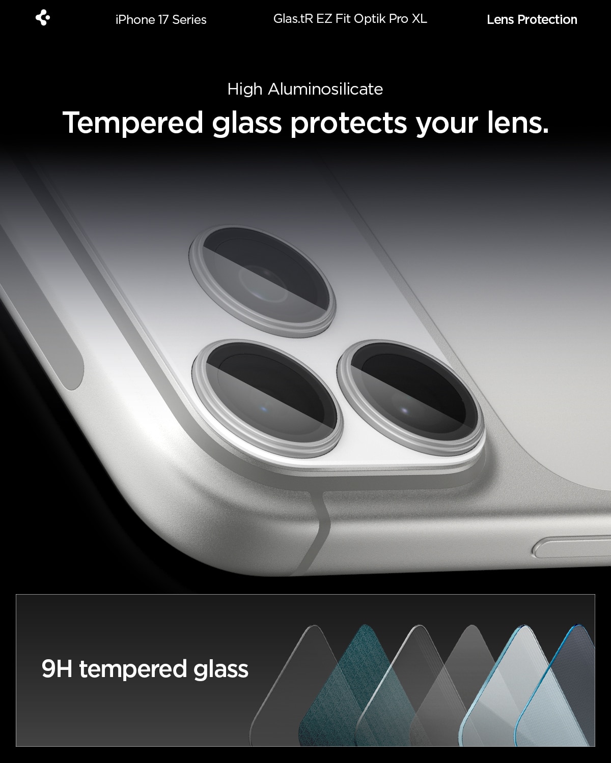 iPhone 17 Pro Glas.tR EZ Fit Optik Pro XL Silver