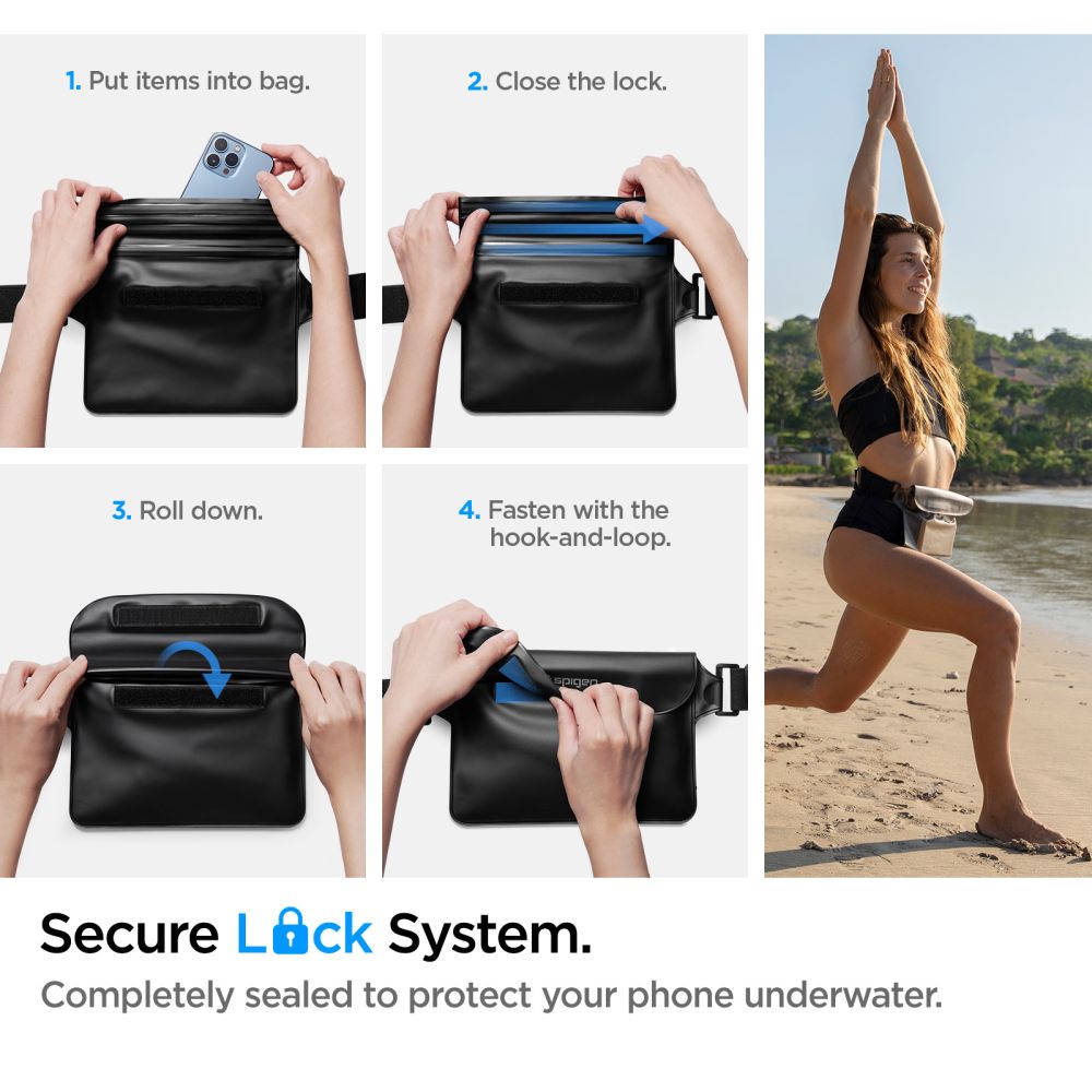 A620 Universal Aqua Shield WaterProof Waist Bag Svart