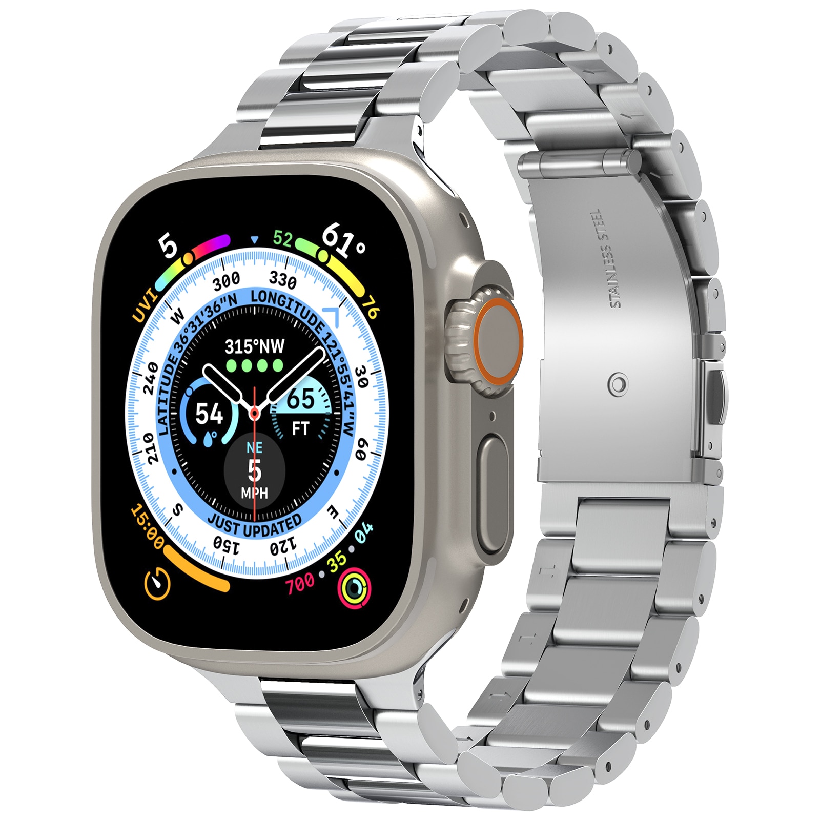 Apple Watch Ultra 2 49mm Armband Modern Fit 316L Silver