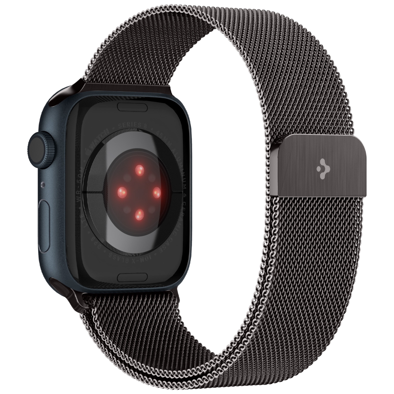 Apple Watch 45mm Series 8 Armband Metal Fit Graphite