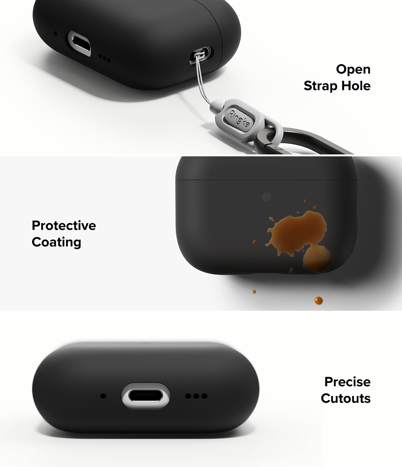 Silicone Skal Apple AirPods Pro 3 Black