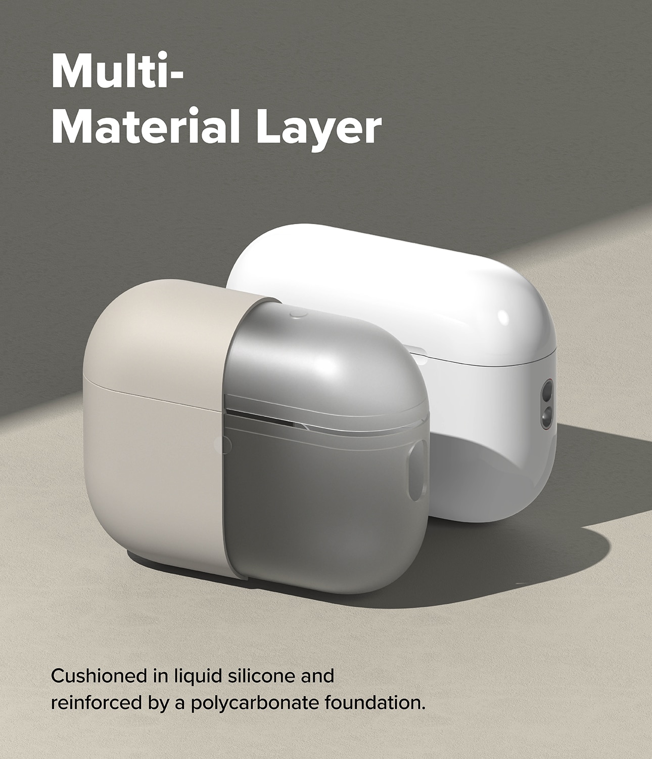 Silicone Skal Apple AirPods Pro 3 Stone