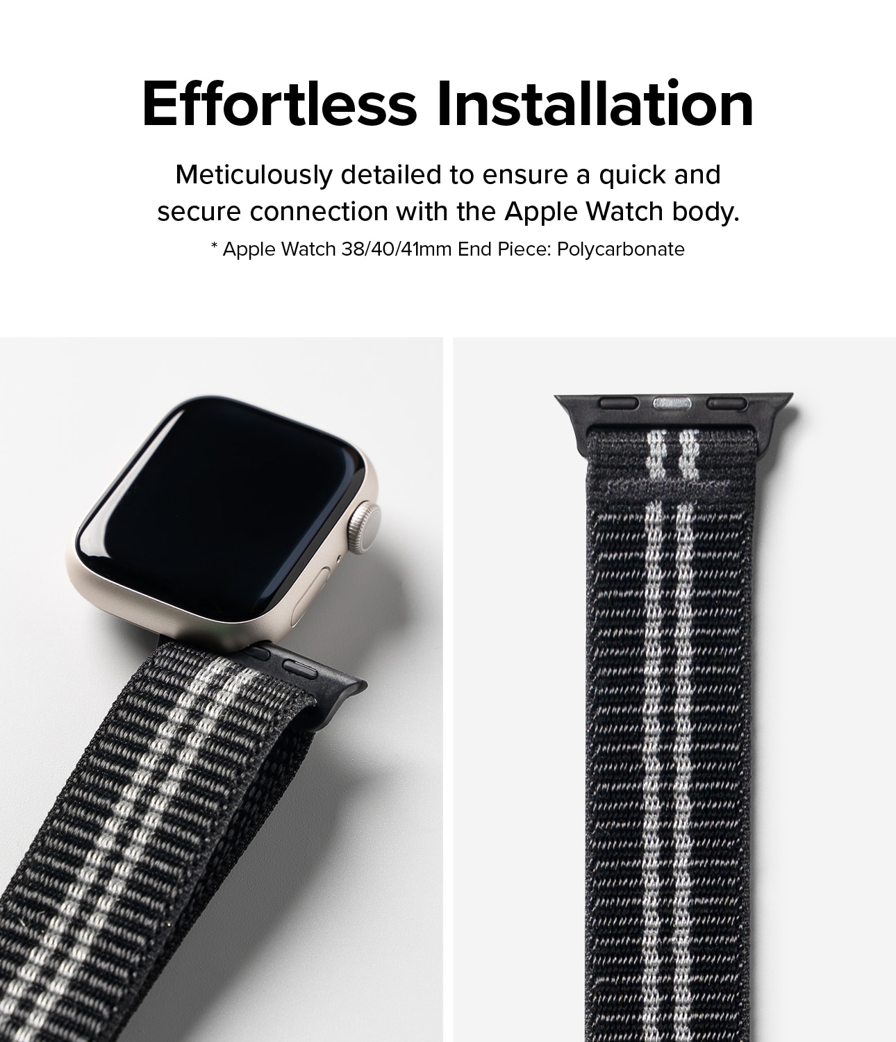 Sports Air Loop Band Apple Watch 41mm Series 9 Black