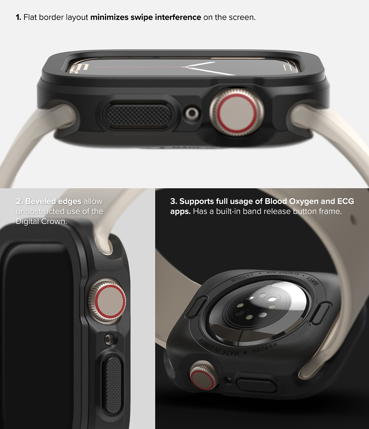 Air Sports Case Apple Watch 41mm Series 9 Black