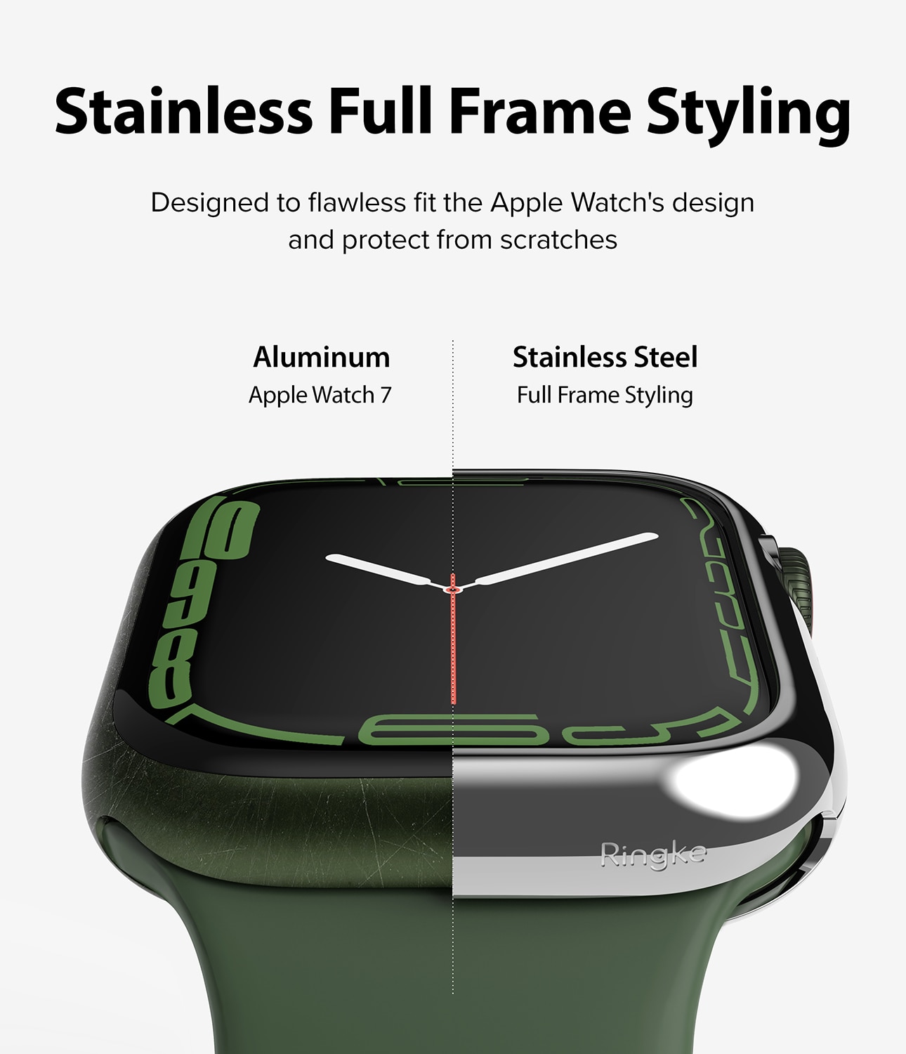 Full Frame Case Apple Watch 45mm Silver