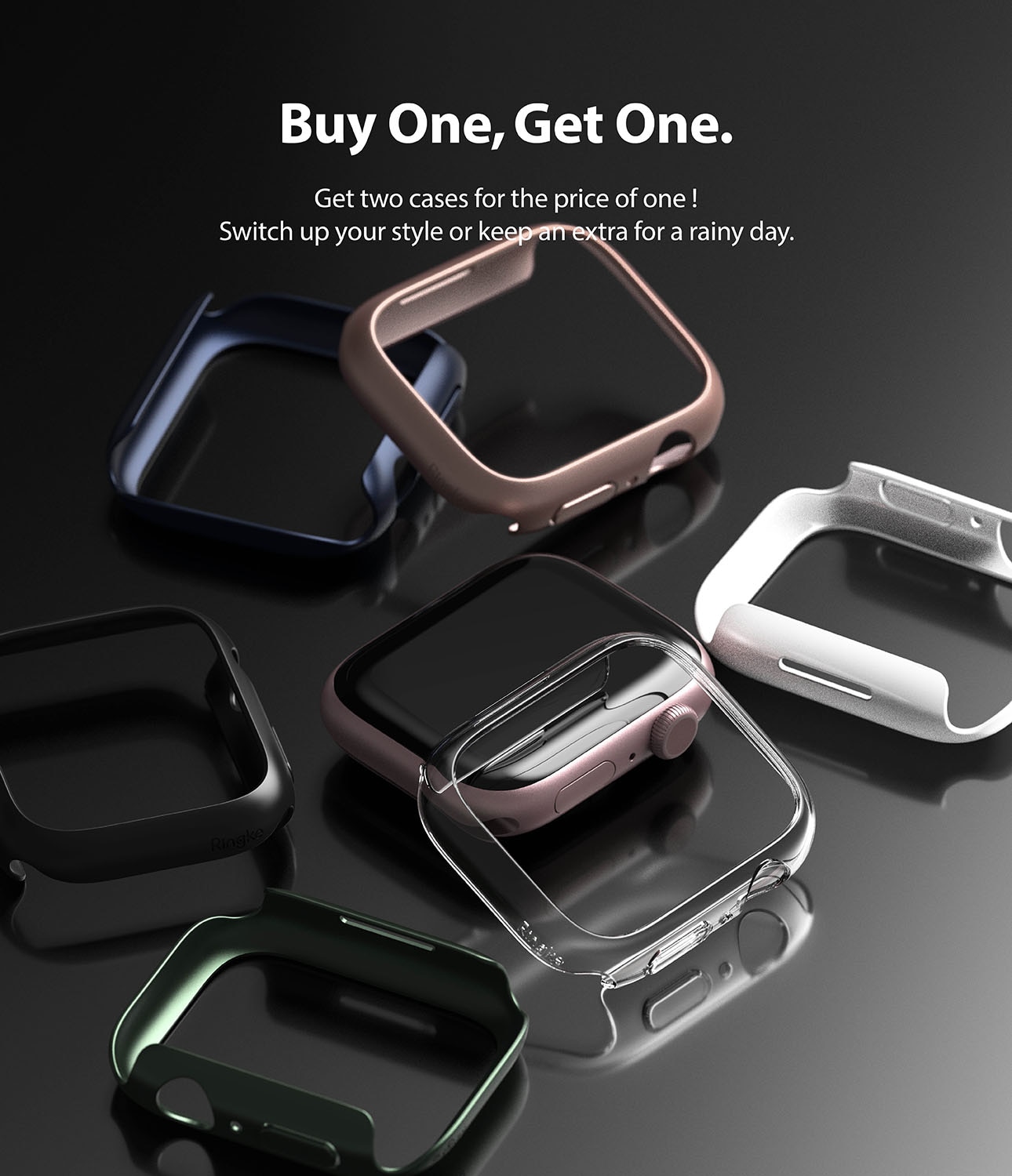 Slim Case (2-pack) Apple Watch Series 9 41mm Flerfärgad/mönster