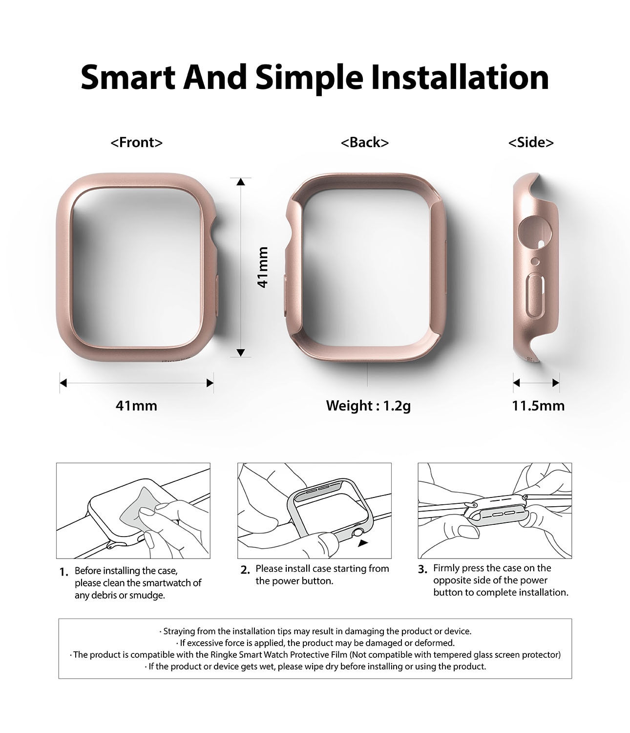 Slim Case (2-pack) Apple Watch Series 9 41mm Flerfärgad/mönster