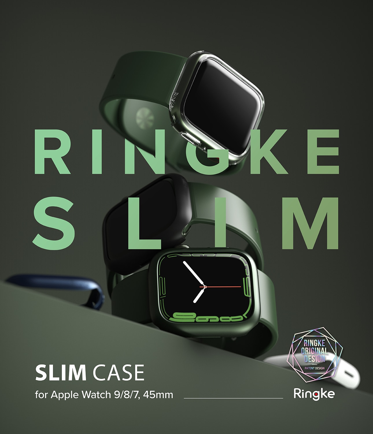 Slim Case (2-pack) Apple Watch Series 9 45mm Flerfärgad/mönster