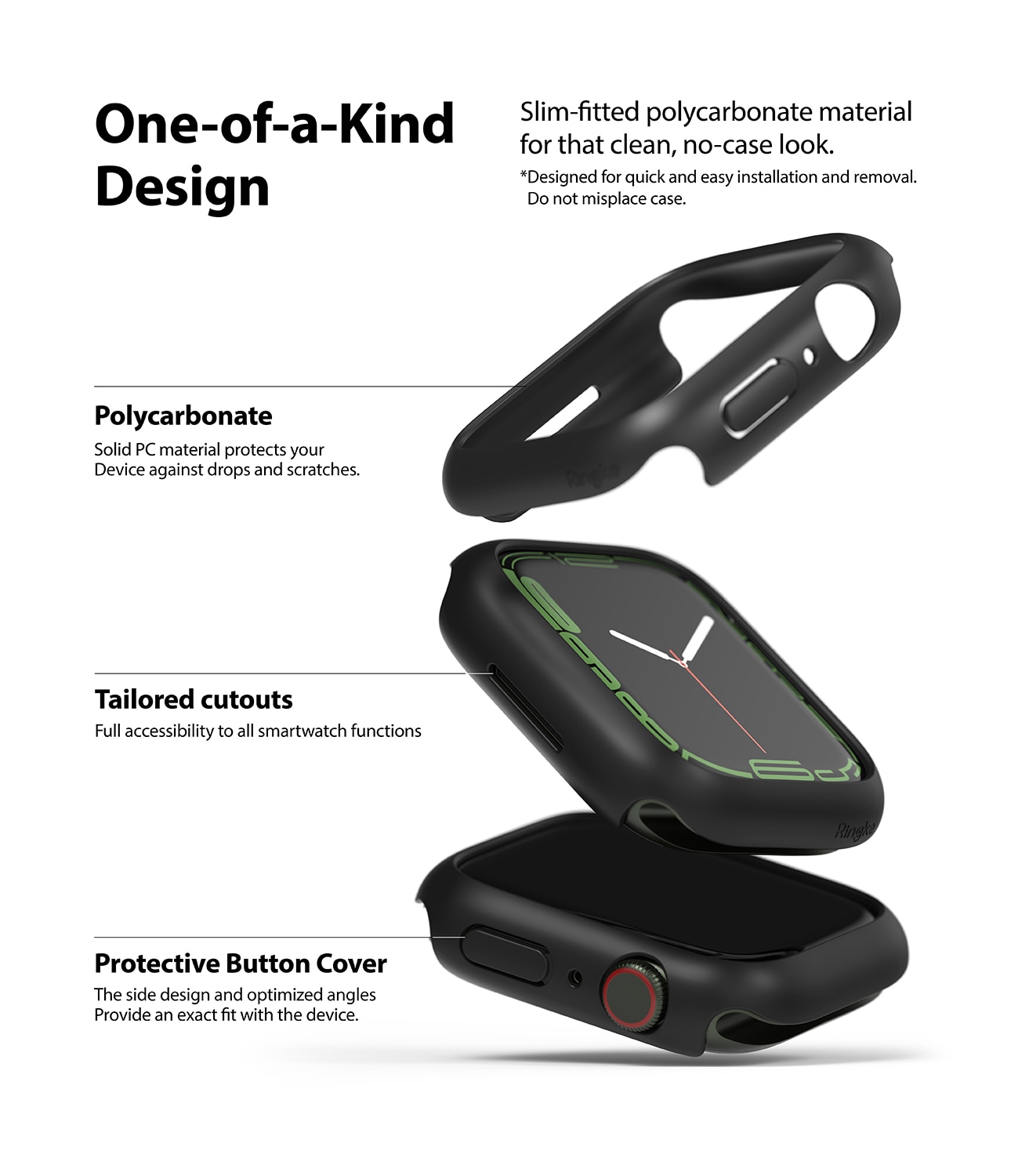 Slim Case (2-pack) Apple Watch Series 9 45mm Flerfärgad/mönster
