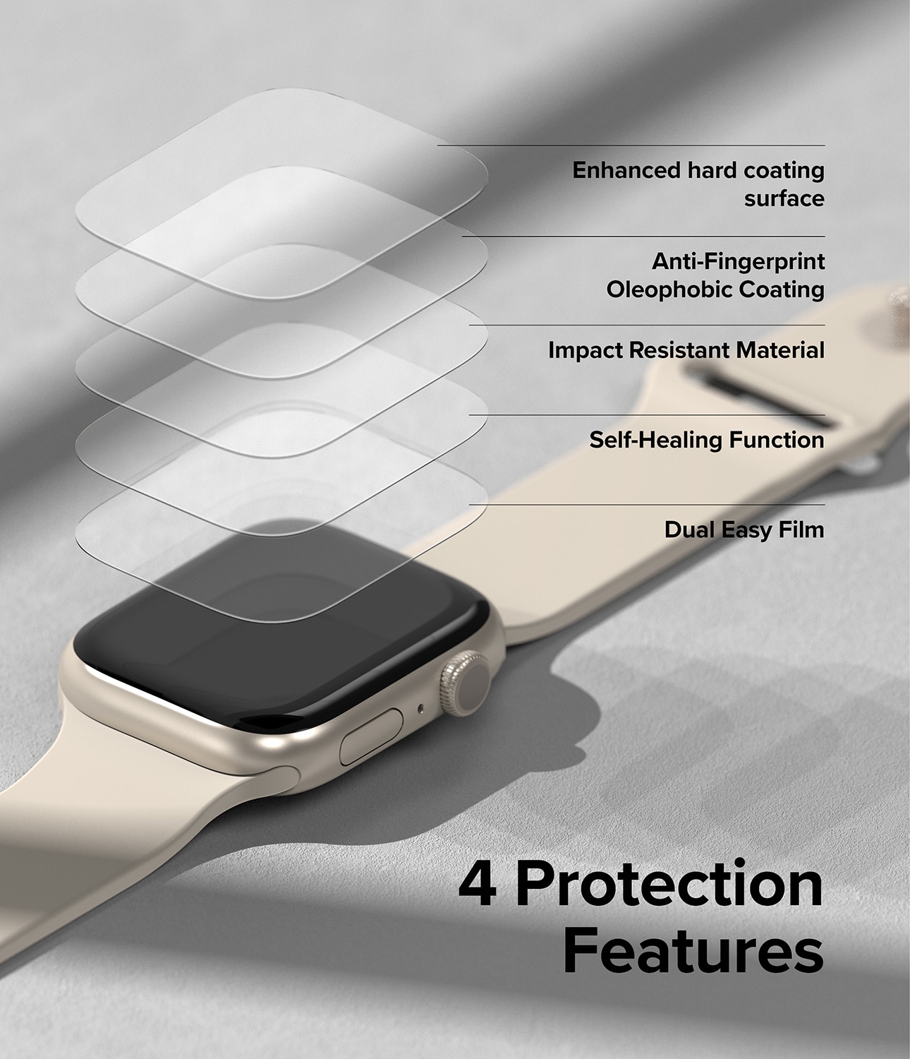 Dual Easy Screen Protector (3-pack) Apple Watch 41mm Series 9