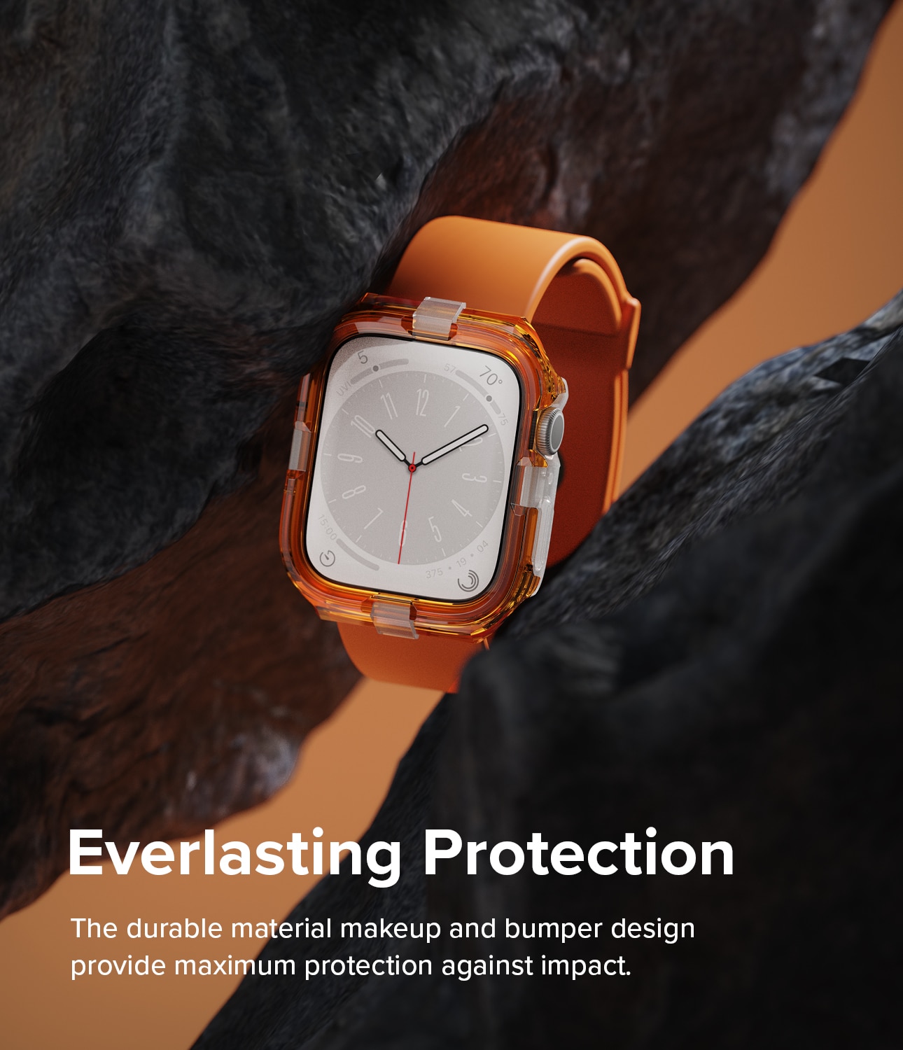 Fusion Bumper Apple Watch 45mm Series 8 Neon Orange