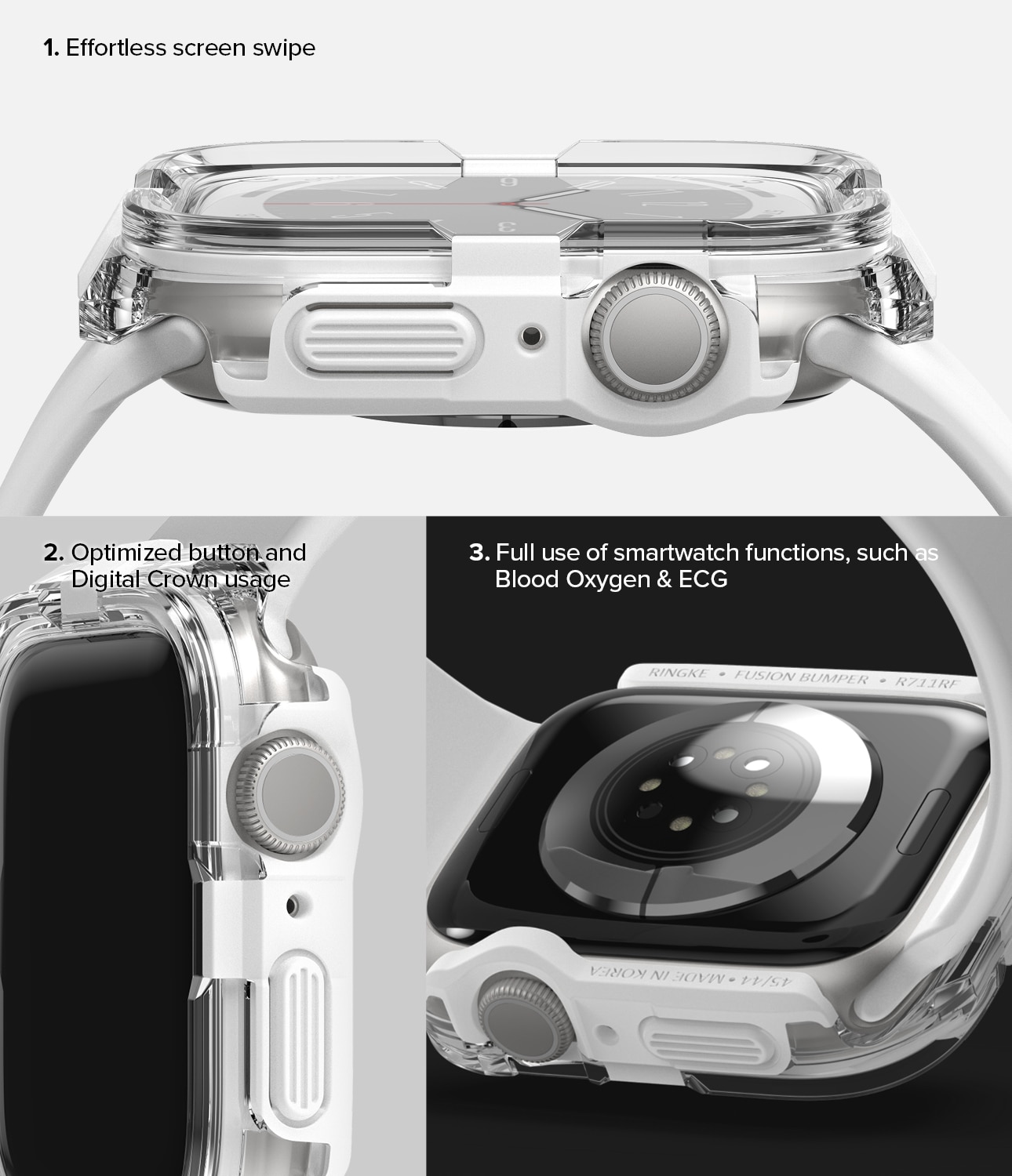 Fusion Bumper Apple Watch 44mm White