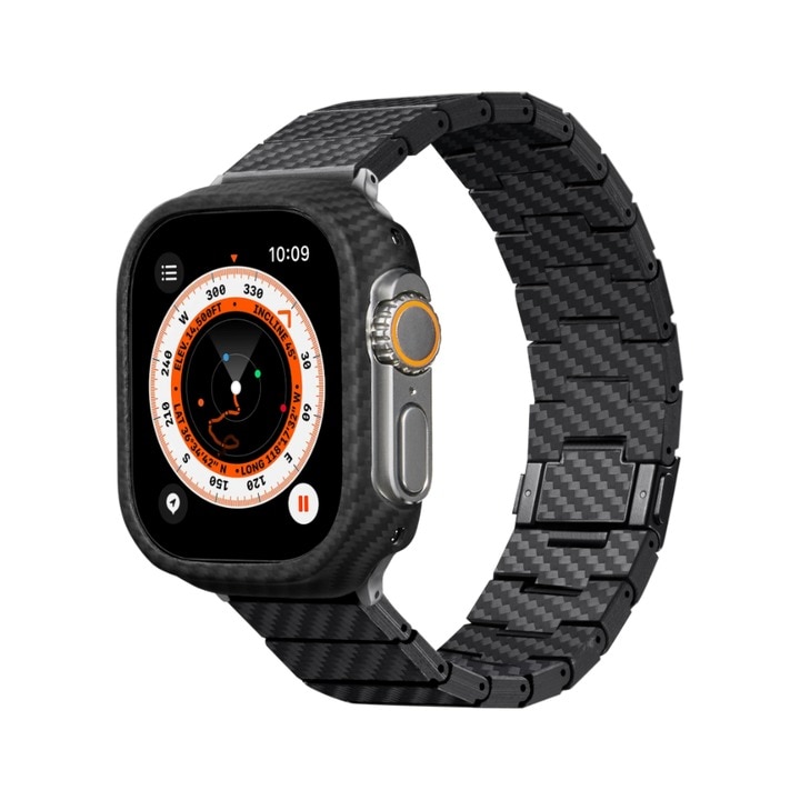 Apple Watch 45mm Series 7 Armband Modern Carbon Fiber Black