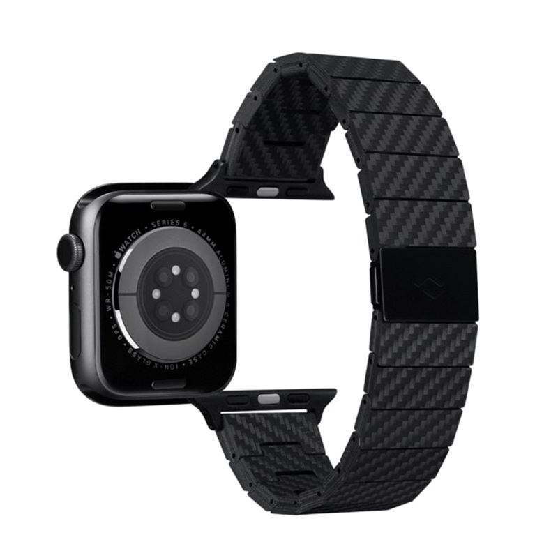 Apple Watch 44mm Armband Modern Carbon Fiber Black