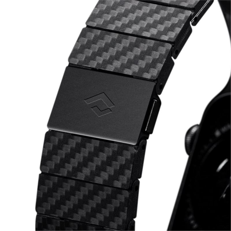 Apple Watch 44mm Armband Modern Carbon Fiber Black