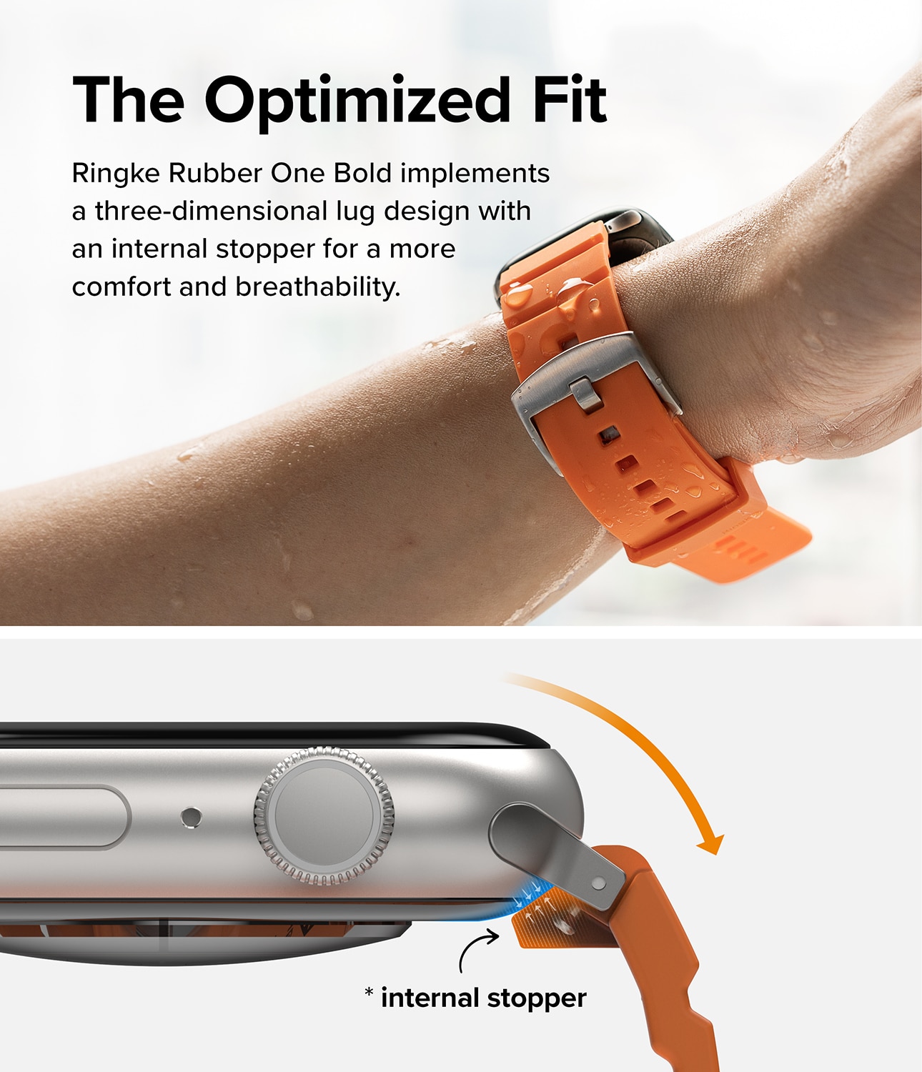 Rubber One Bold Band Apple Watch 42mm Orange