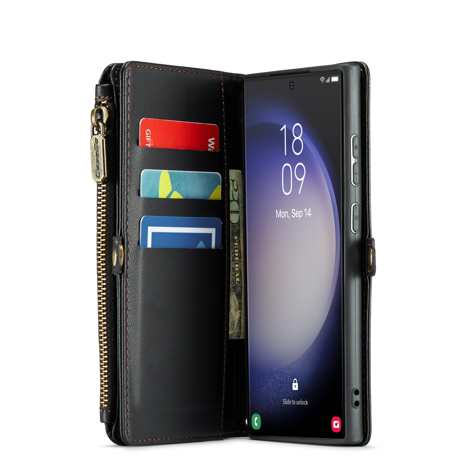 Plånboksväska Samsung Galaxy S23 Ultra svart