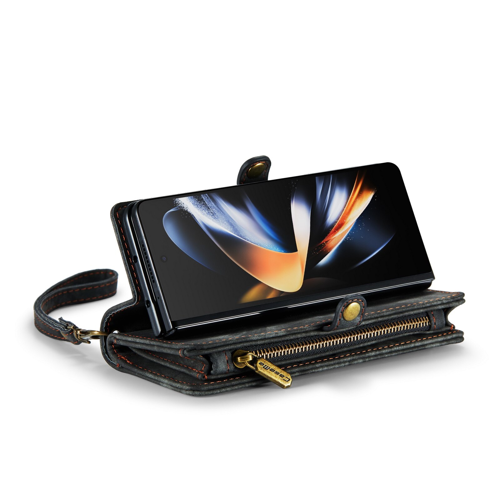 Multi-slot Plånboksfodral Samsung Galaxy Z Fold 5 grå