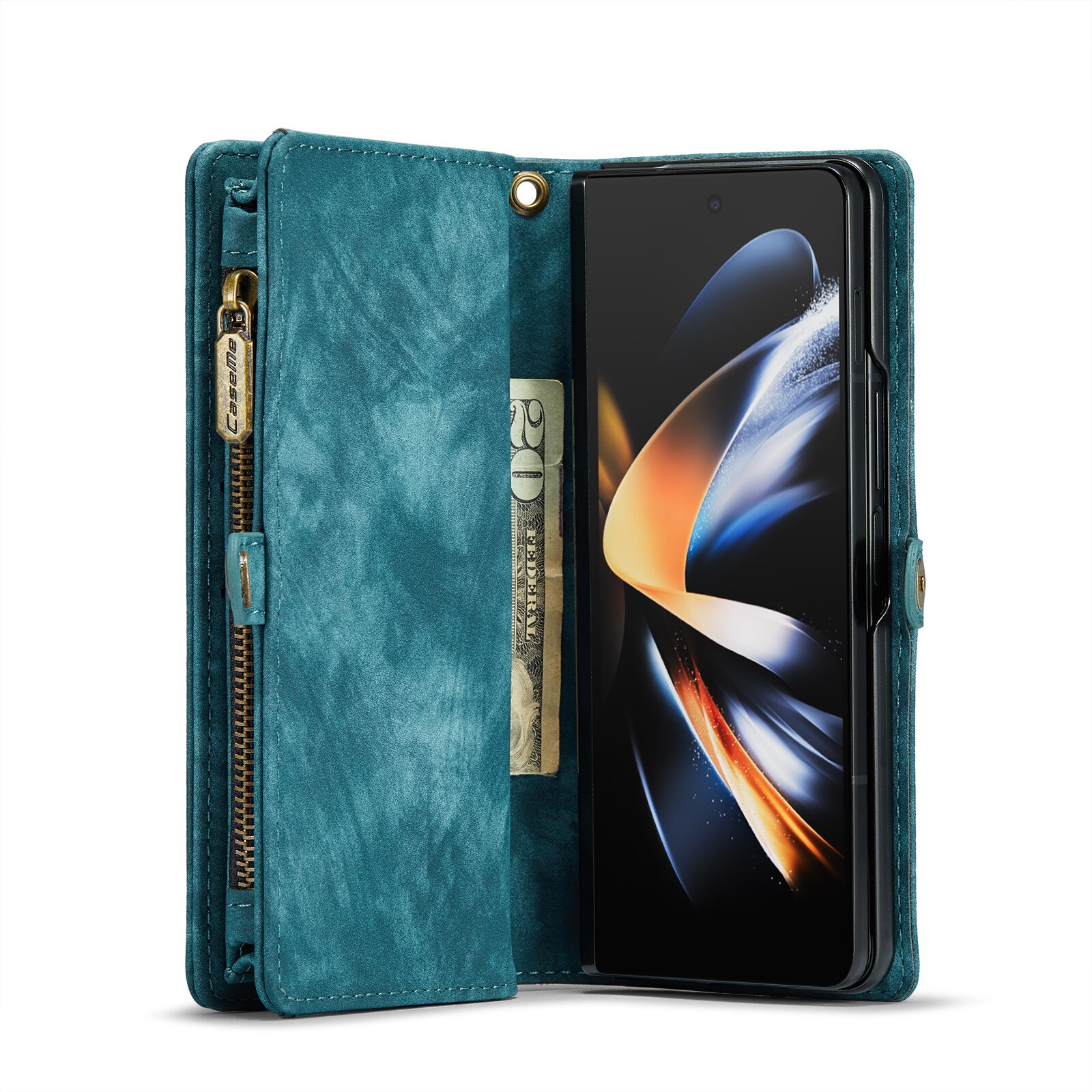 Multi-slot Plånboksfodral Samsung Galaxy Z Fold 5 blå