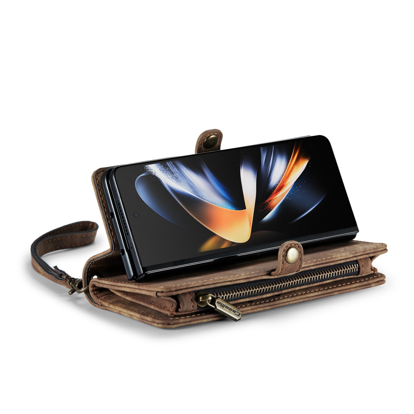 Multi-slot Plånboksfodral Samsung Galaxy Z Fold 4 brun