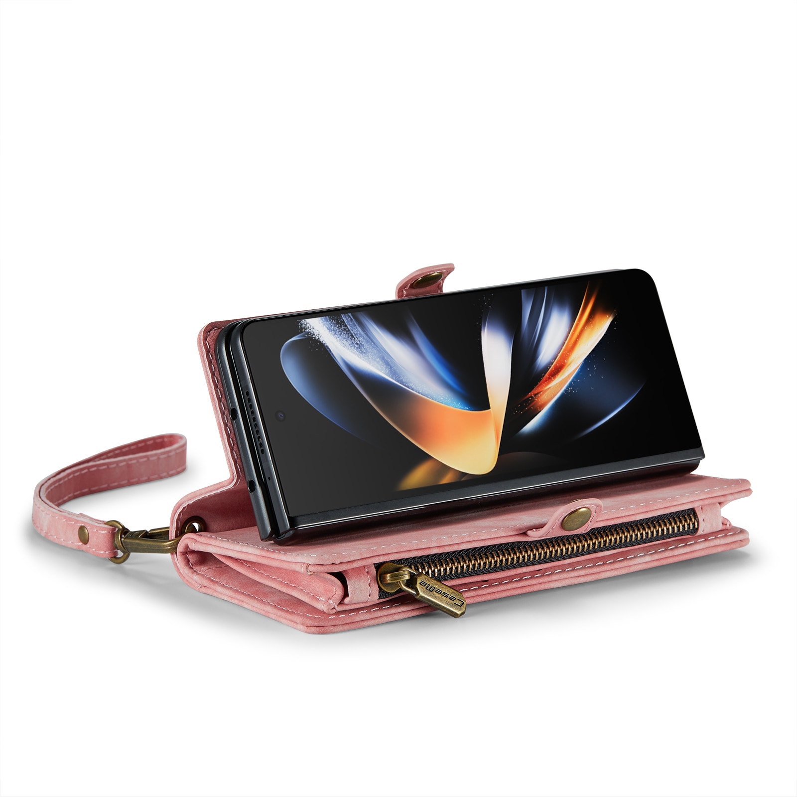 Multi-slot Plånboksfodral Samsung Galaxy Z Fold 5 rosa
