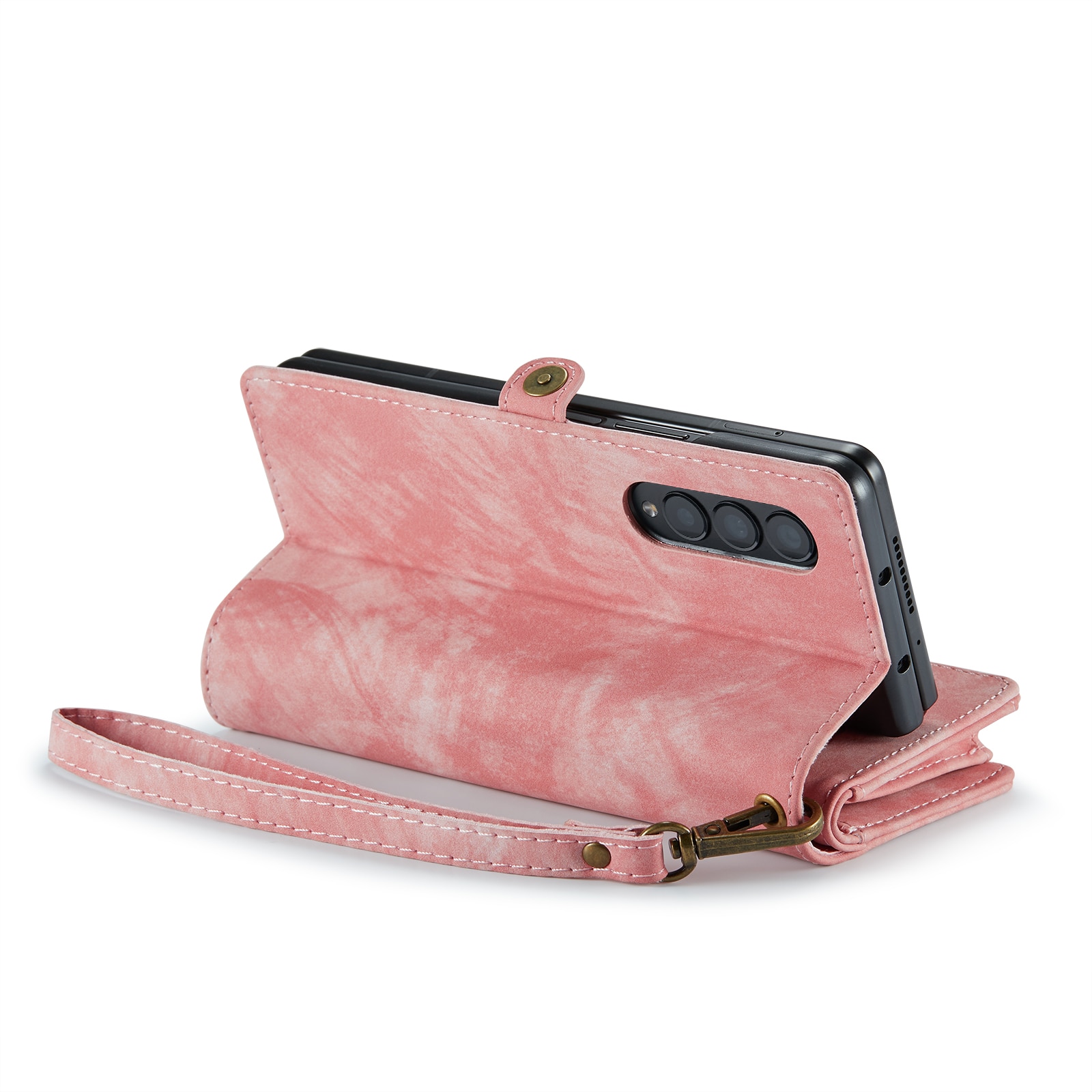 Multi-slot Plånboksfodral Samsung Galaxy Z Fold 4 rosa