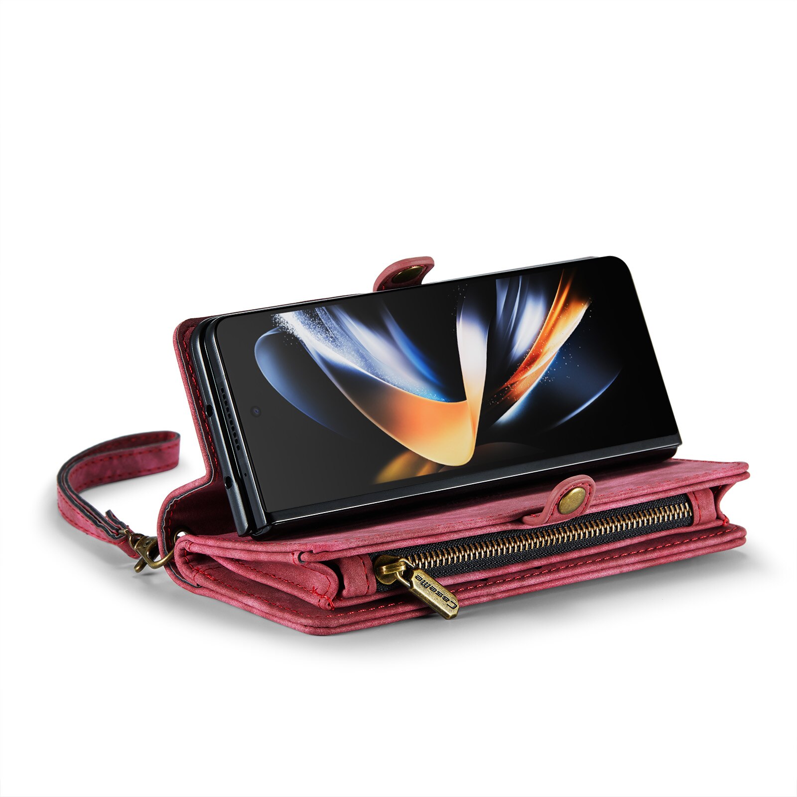 Multi-slot Plånboksfodral Samsung Galaxy Z Fold 5 Röd