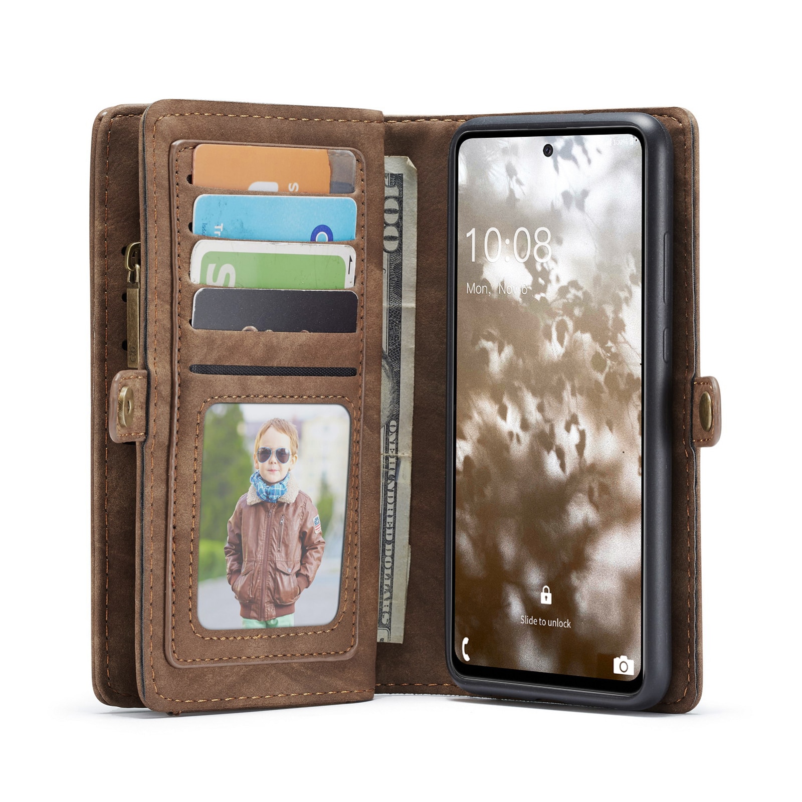 Multi-slot Plånboksfodral Samsung Galaxy A53 brun