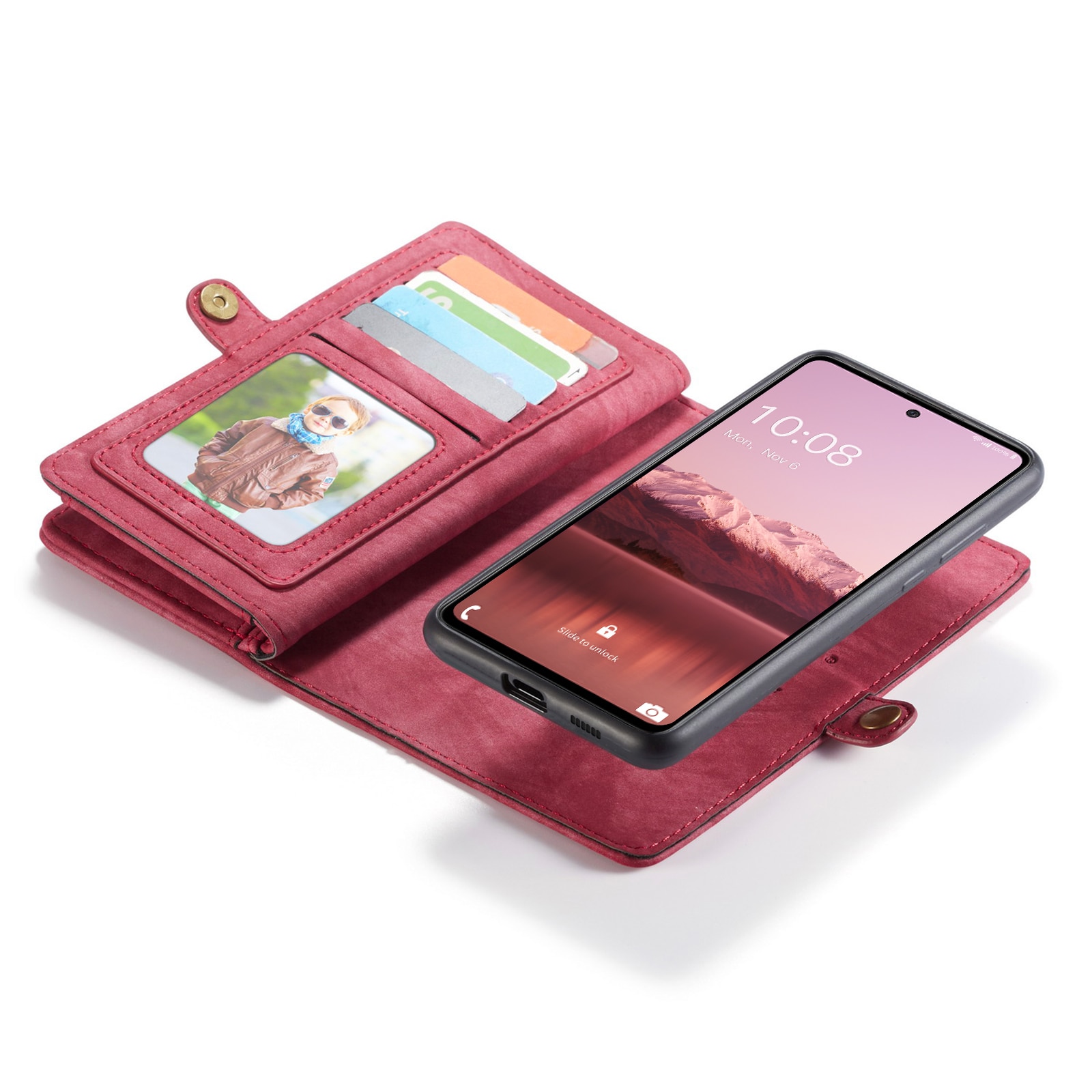Multi-slot Plånboksfodral Samsung Galaxy A53 röd