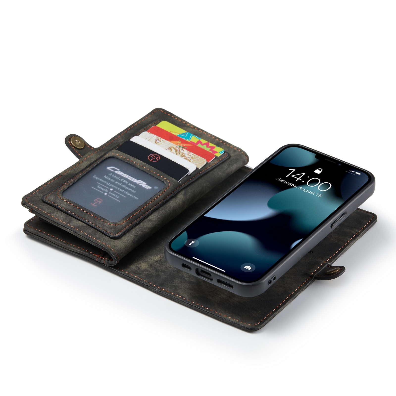 Multi-slot Plånboksfodral iPhone 13 Mini grå